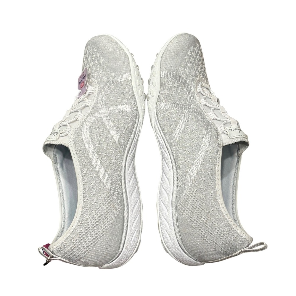 Skechers Relaxed Fit Womens Air-Cooled Memory Foam Shoes Size 9 White Silver NEW - Picture 6 of 7